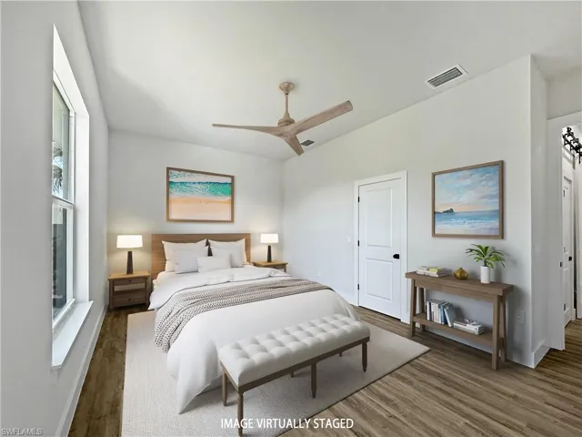 Primary Bedroom virtually staged