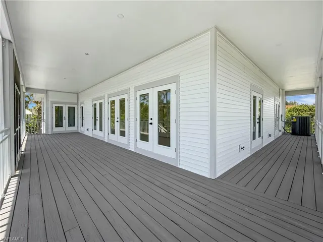 Deck featuring French doors