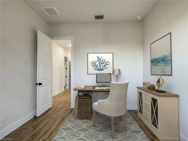 Bedroom 4 virtually staged as office
