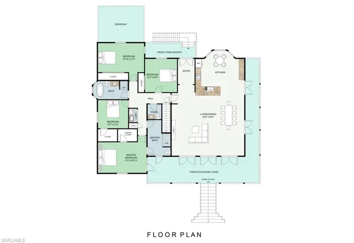 Floor plan representation only. Measurements may not be exact.