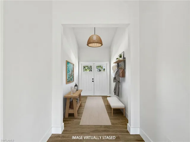 Foyer virtually staged