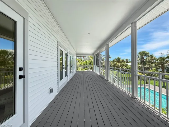 Deck featuring french doors