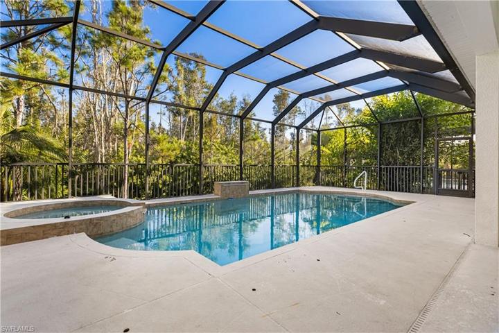 peaceful pool preserve view.