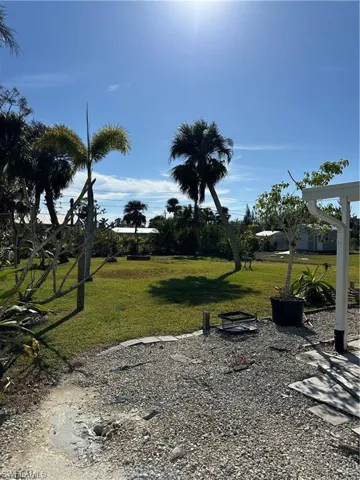 View of grassy yard