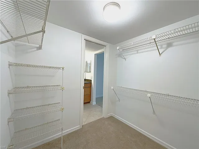 Primary Room walk-in closet.
