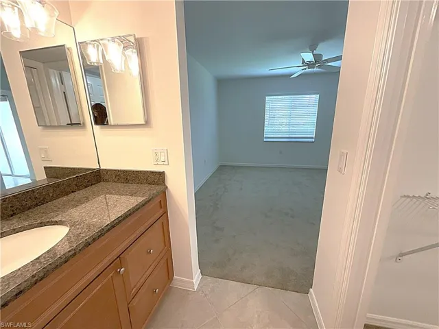 Primary Bath with walk-in shower and large walk-in closet.