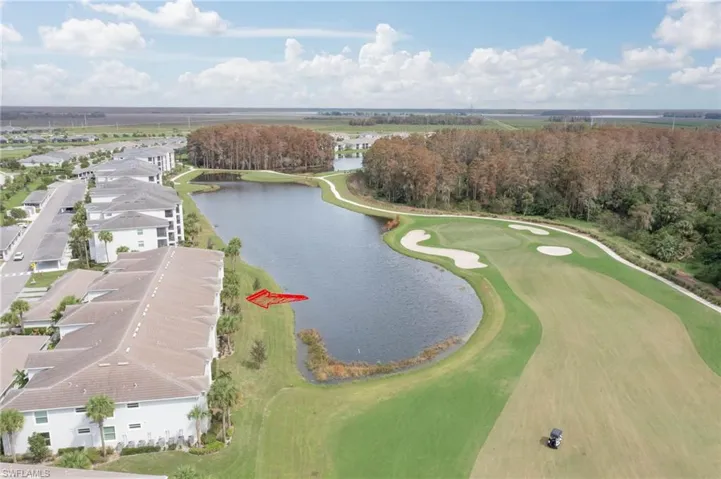 View of pond, golf course (14th hole), preserve