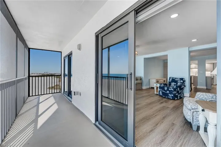 Balcony off of the Living room runs the whole length