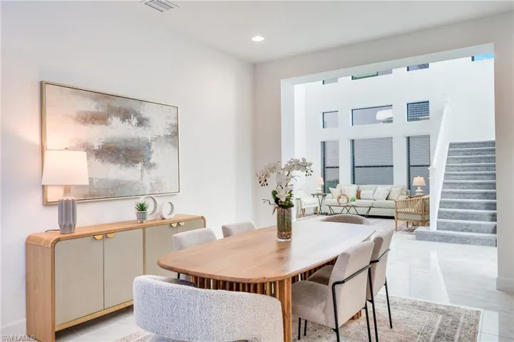 Sunlit space with large windows