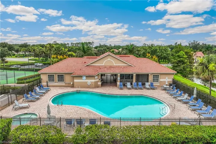 View of community swimming pool.