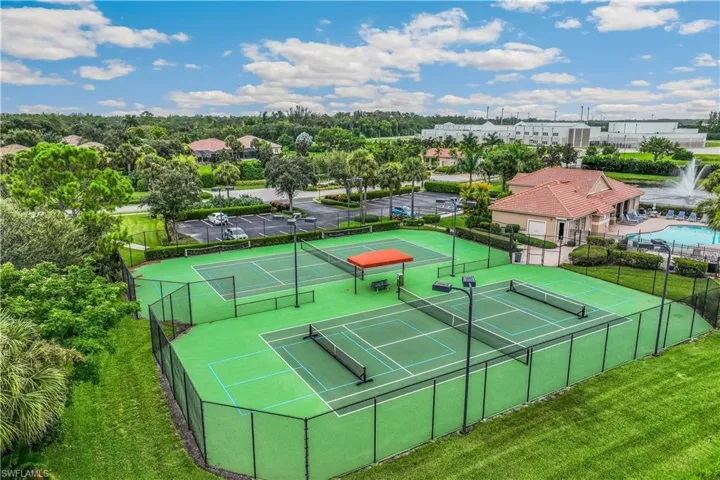 View of tennis court