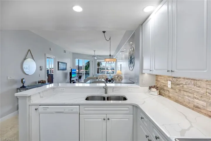 Kitchen toward formal dining and living room.