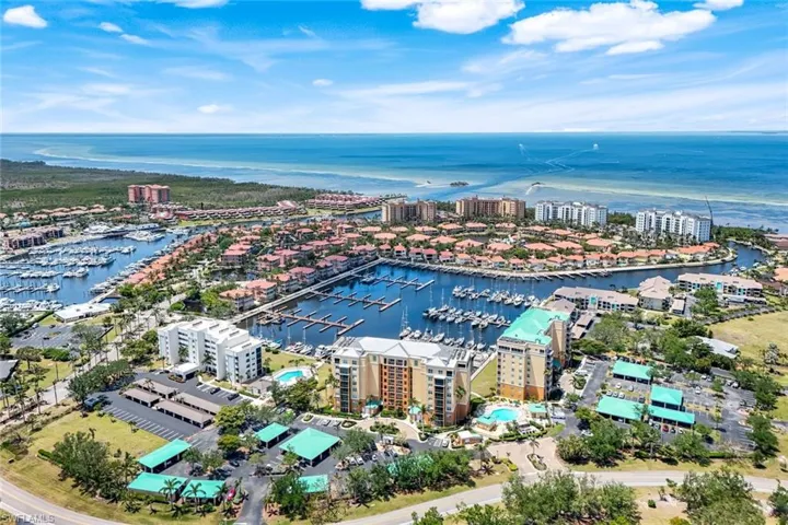 View of Burnt Store Marina harbor, which recognized as the second largest saltwater estuary in Florida.