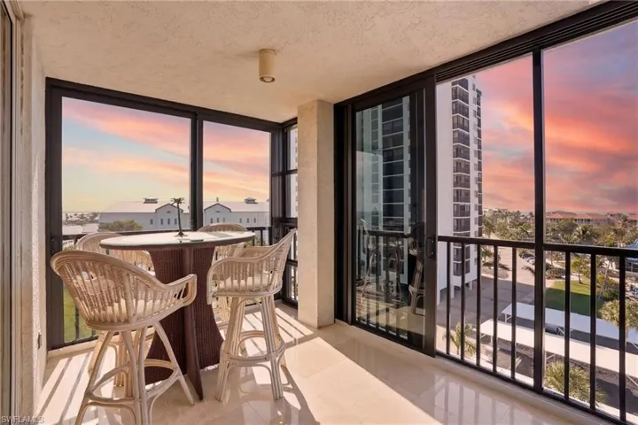 View of balcony at dusk - Virtually Edited Image