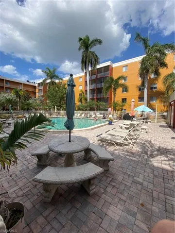 View of pool featuring a patio area