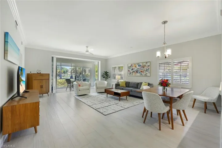 Large dining and living area. Beautiful "wood look" tile floors throughout the home.