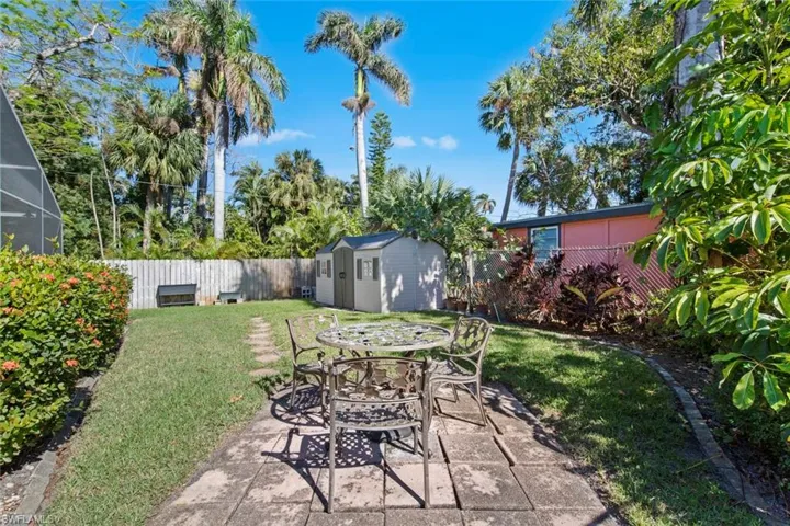 Right side of home with shed