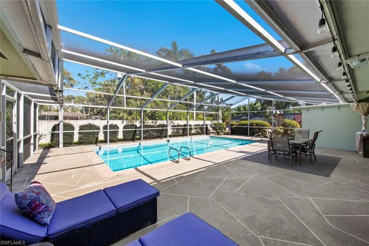 Resort style pool area