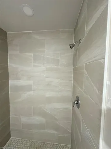 Bathroom with a stall shower