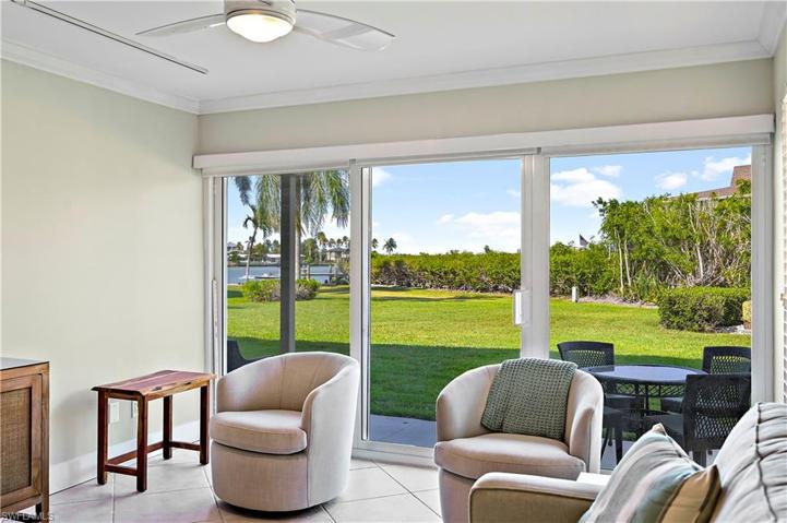 Watch boats pass by while sitting on your couch.