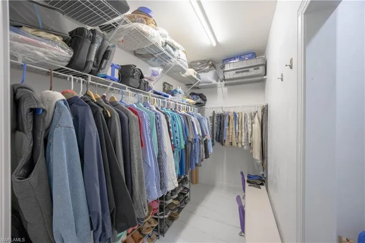 View of walk in closet