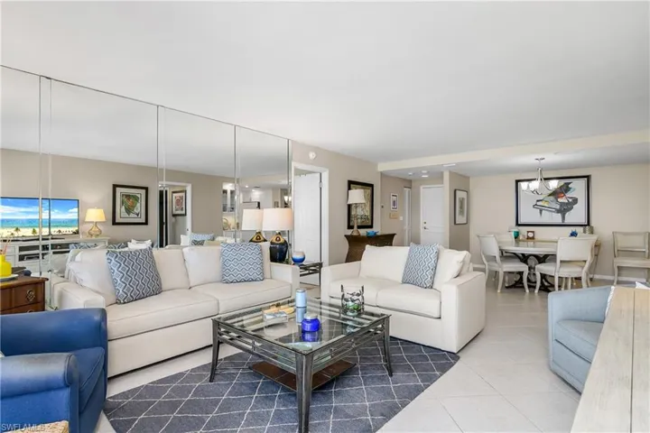 Tiled living room