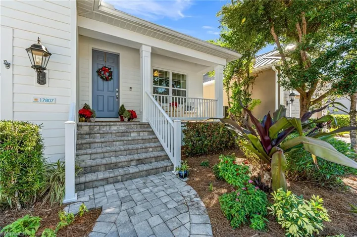 Front elevation with spacious front porch