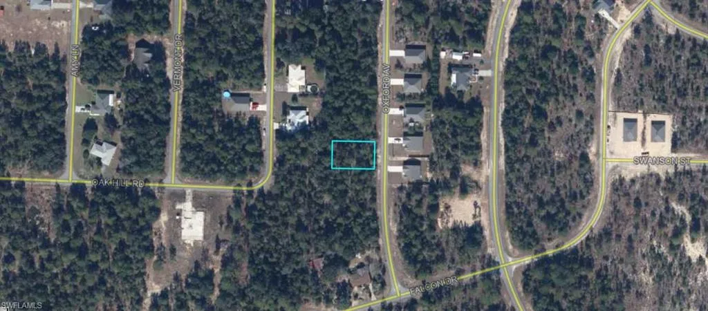 Aerial Map. Displaying the geographic layout and property boundary of the property