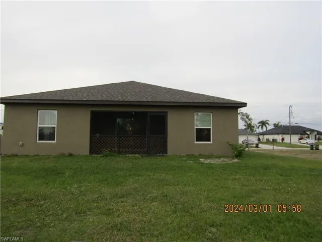 Rear of the house