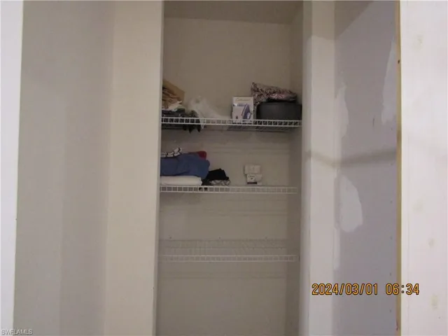 Linen closet in the master bathroom