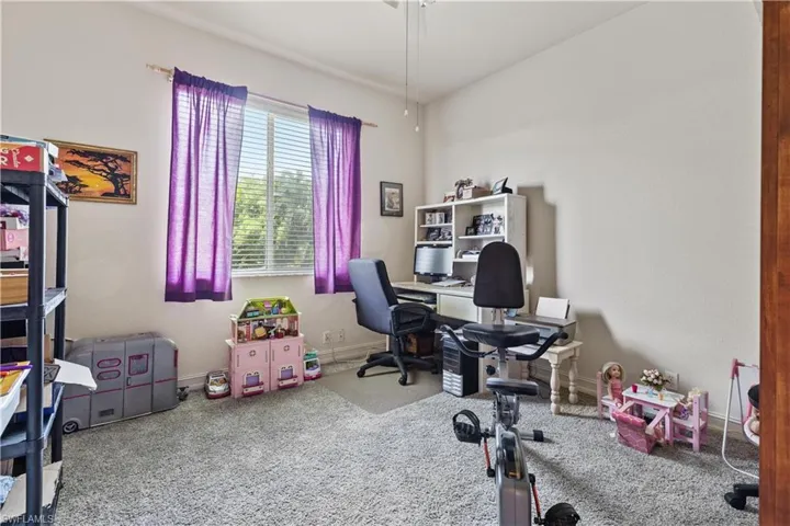 Home office with carpet