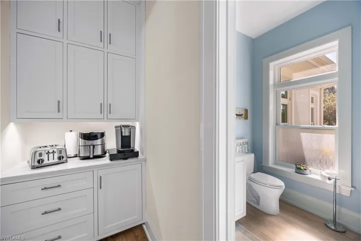 Butlers pantry and half bath.