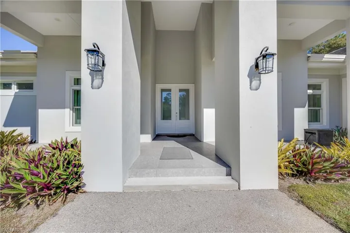 Impressive covered entryway.