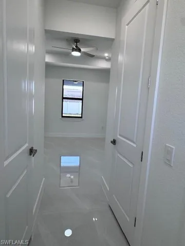 Bathroom with ceiling fan