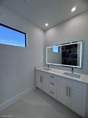 Bathroom featuring vanity
