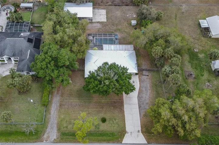 View from above of property