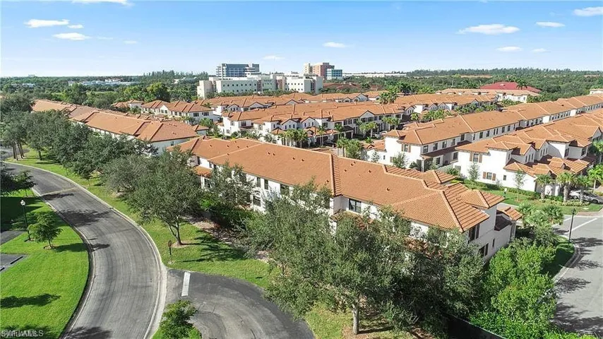 Birds eye view of property