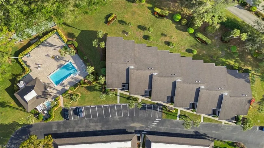 Birds eye view of property