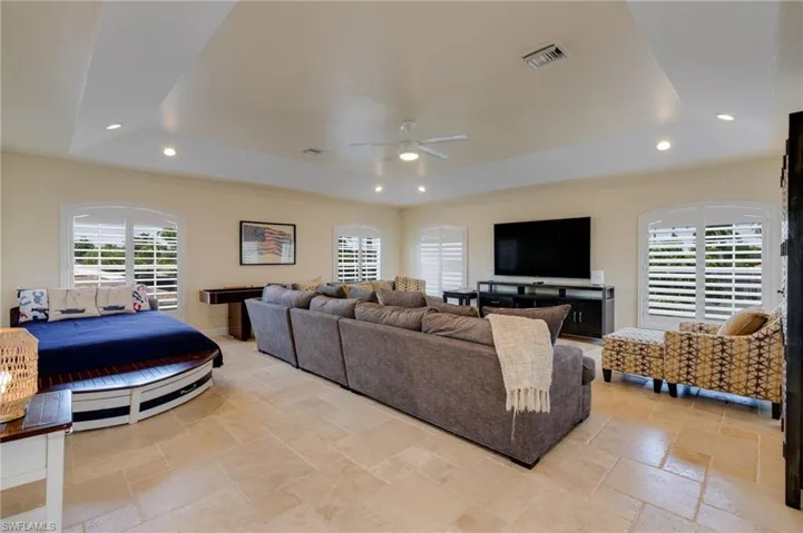 Large upstairs living/game room.