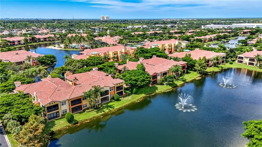 Aerial view of a large body of water