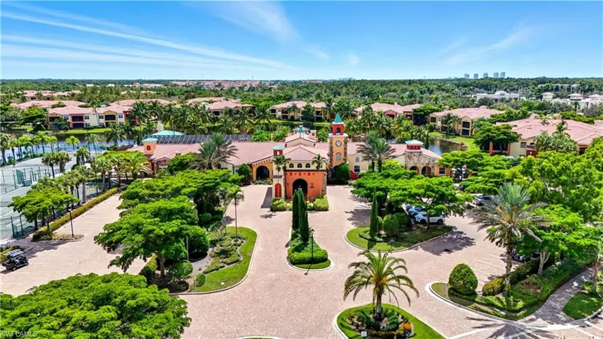 Aerial view of residential area