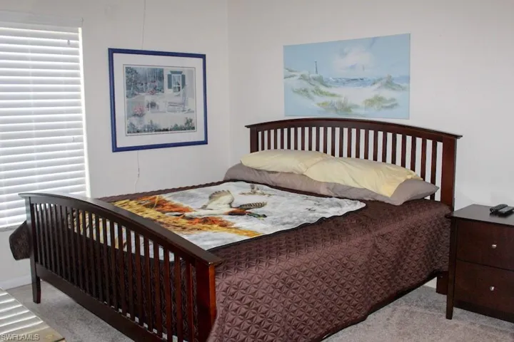 Bedroom with carpet floors