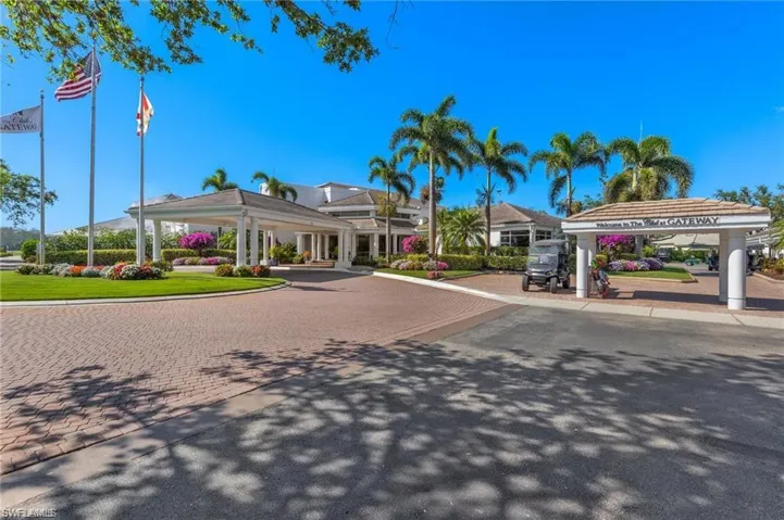 Entrance to The "Club at Gateway" updated with a million $$$ club house, including pro shop, sports bar, dining room, fitness center, golf carts and more.