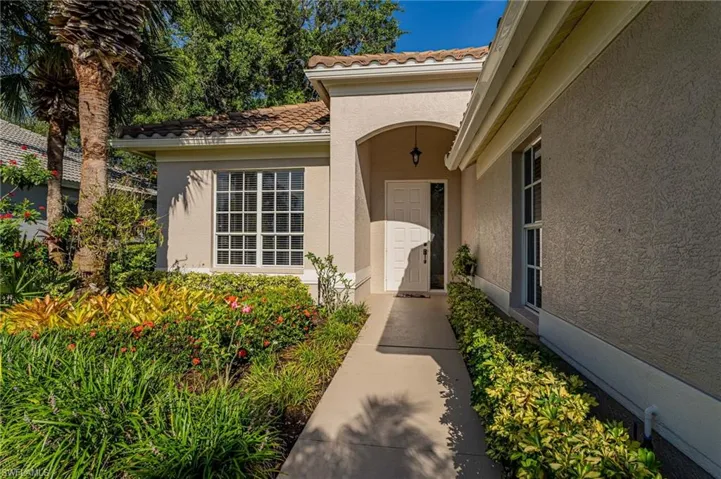 People can enjoy the flowers and bushes as they walk up to the front door.