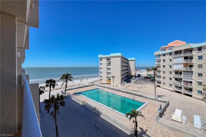 Pool with a water view