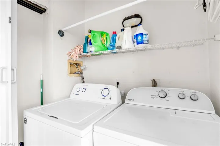 Laundry area with independent washer and dryer