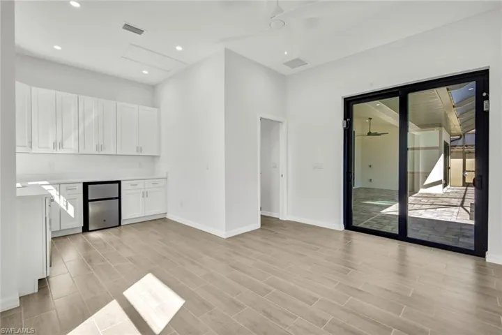 Living room and kitchen