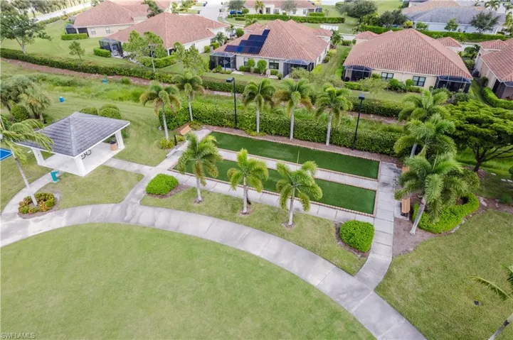 Aerial view of residential area