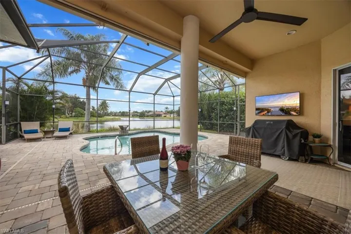 Spacious lanai with long-lake view