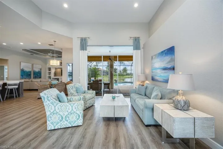Living area with an open floor plan